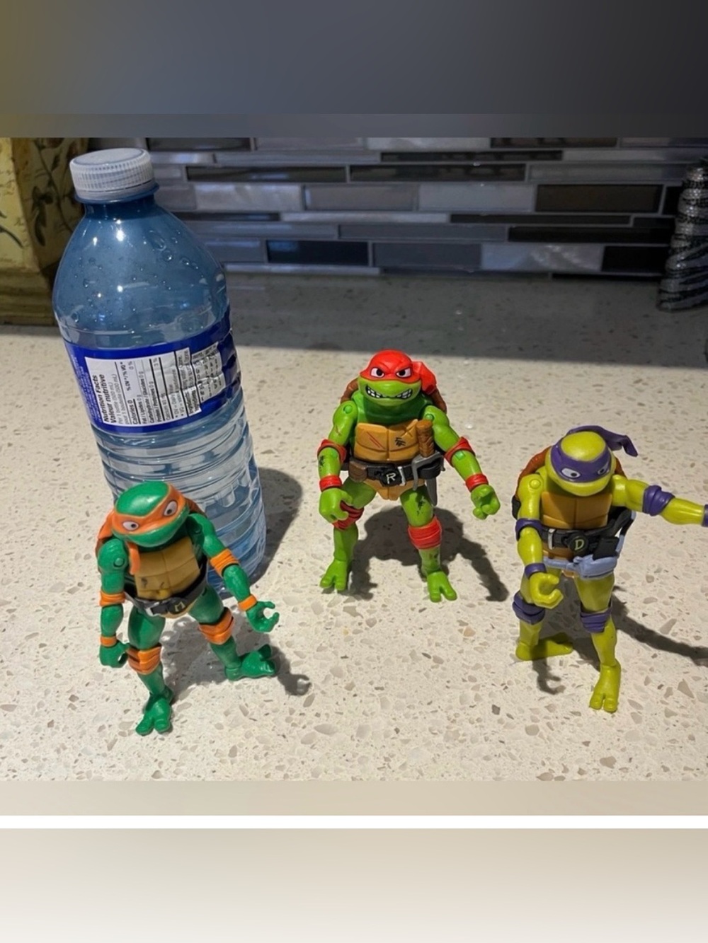 Vintage Teenage Mutant Ninja Turtles Action Figures - Green, Orange, Red, Purple